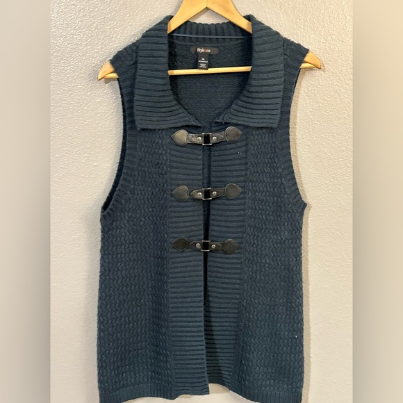 Style & Co Navy Blue Sweater Vest - Picture 1 of 3